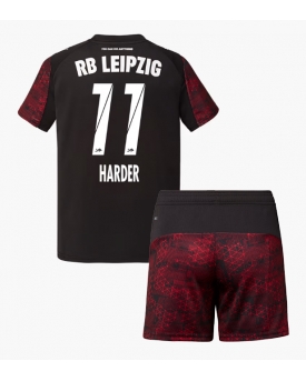 Billige Fotballdrakt RB Leipzig Conrad Harder #11 Replika Tredjedraktsett Barn 2025-26 Kortermet (med bukser)